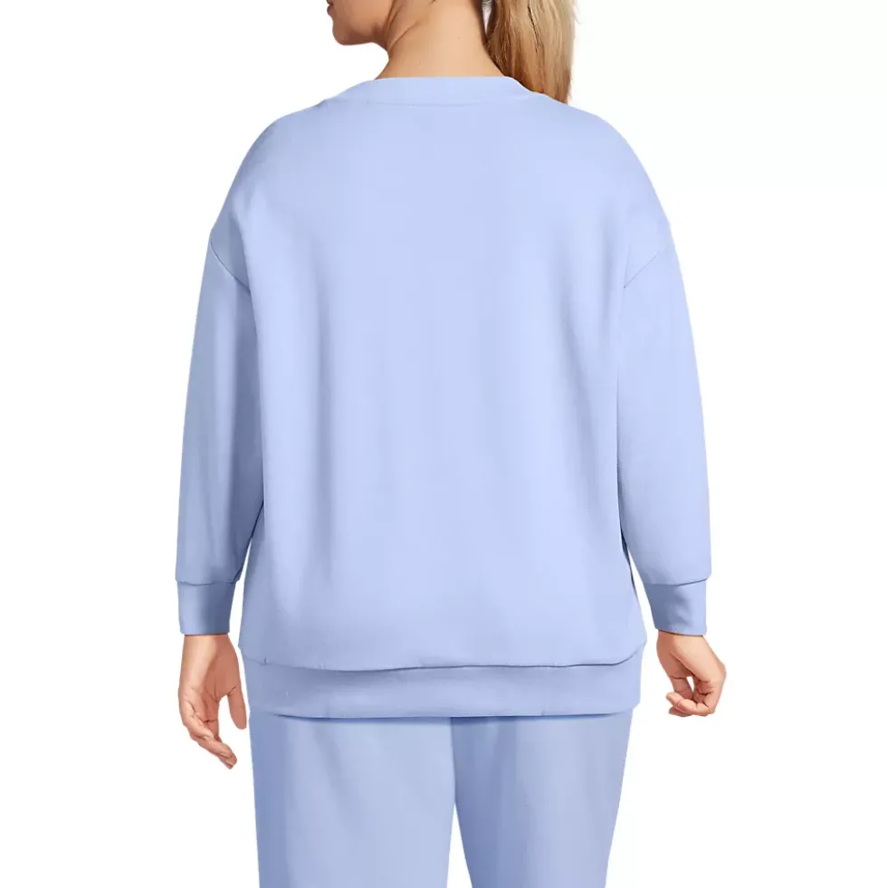 Women's Serious Sweats Oversized Long Sleeve Crew Neck Sweatshirt - Set Top