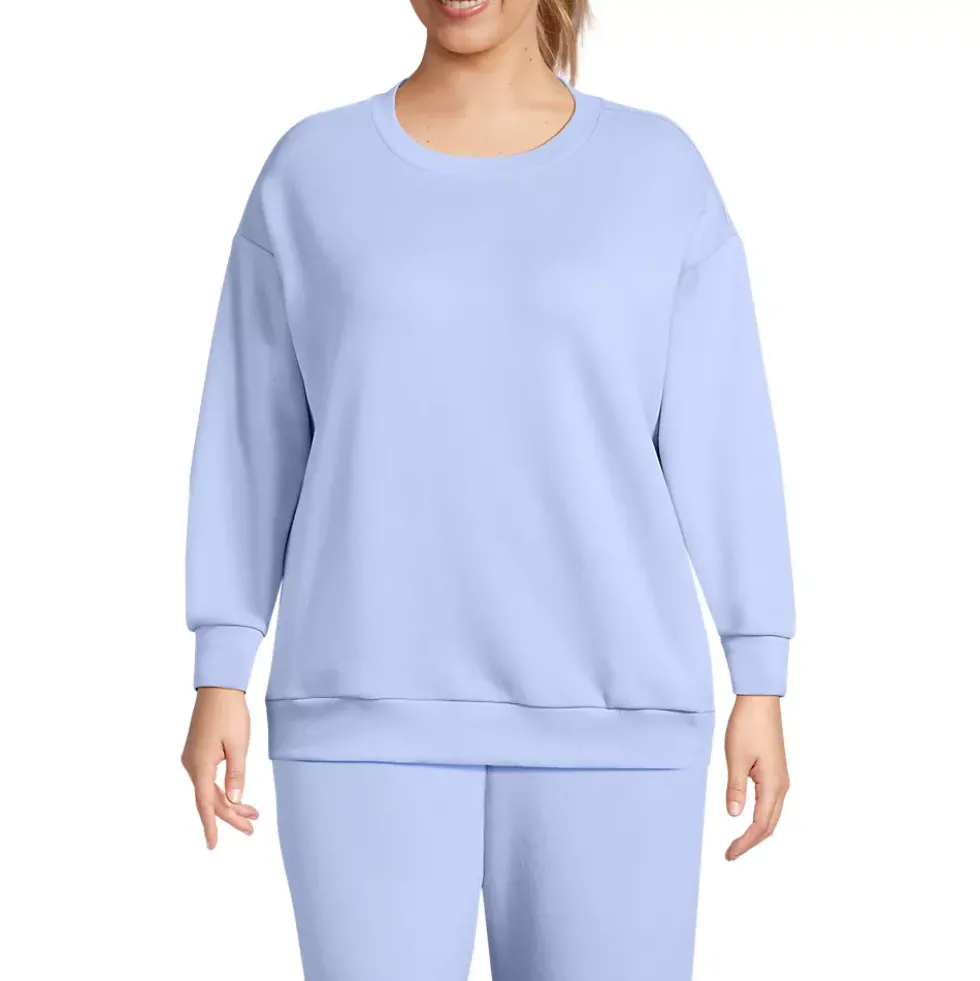Women's Serious Sweats Oversized Long Sleeve Crew Neck Sweatshirt - Set Top