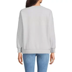 Women's Serious Sweats Oversized Long Sleeve Crew Neck Sweatshirt - Set Top