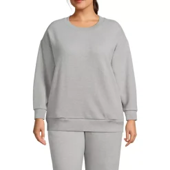 Women's Serious Sweats Oversized Long Sleeve Crew Neck Sweatshirt - Set Top