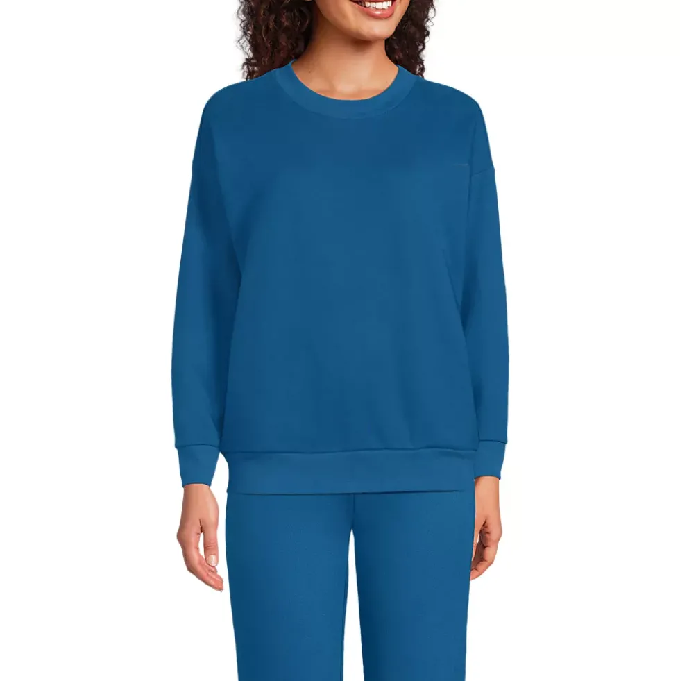 Women's Serious Sweats Oversized Long Sleeve Crew Neck Sweatshirt - Set Top