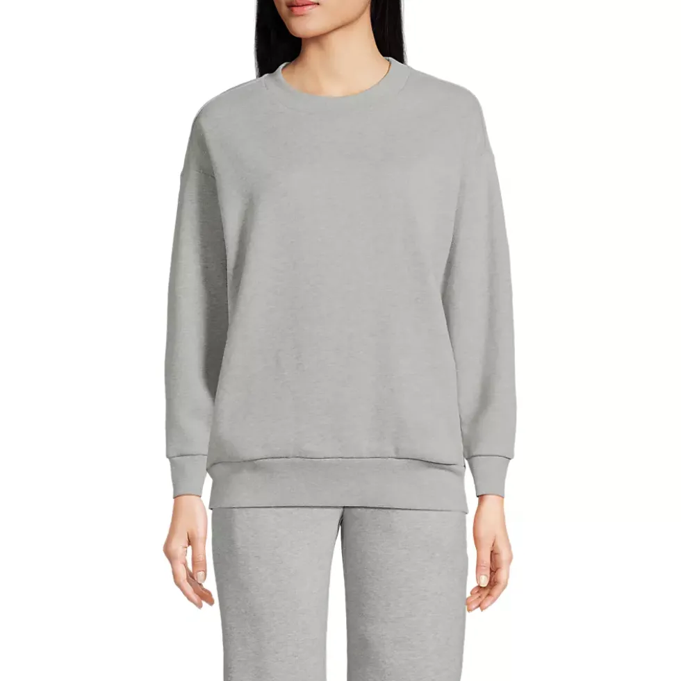 Women's Serious Sweats Oversized Long Sleeve Crew Neck Sweatshirt - Set Top