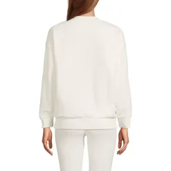 Women's Serious Sweats Oversized Long Sleeve Crew Neck Sweatshirt - Set Top