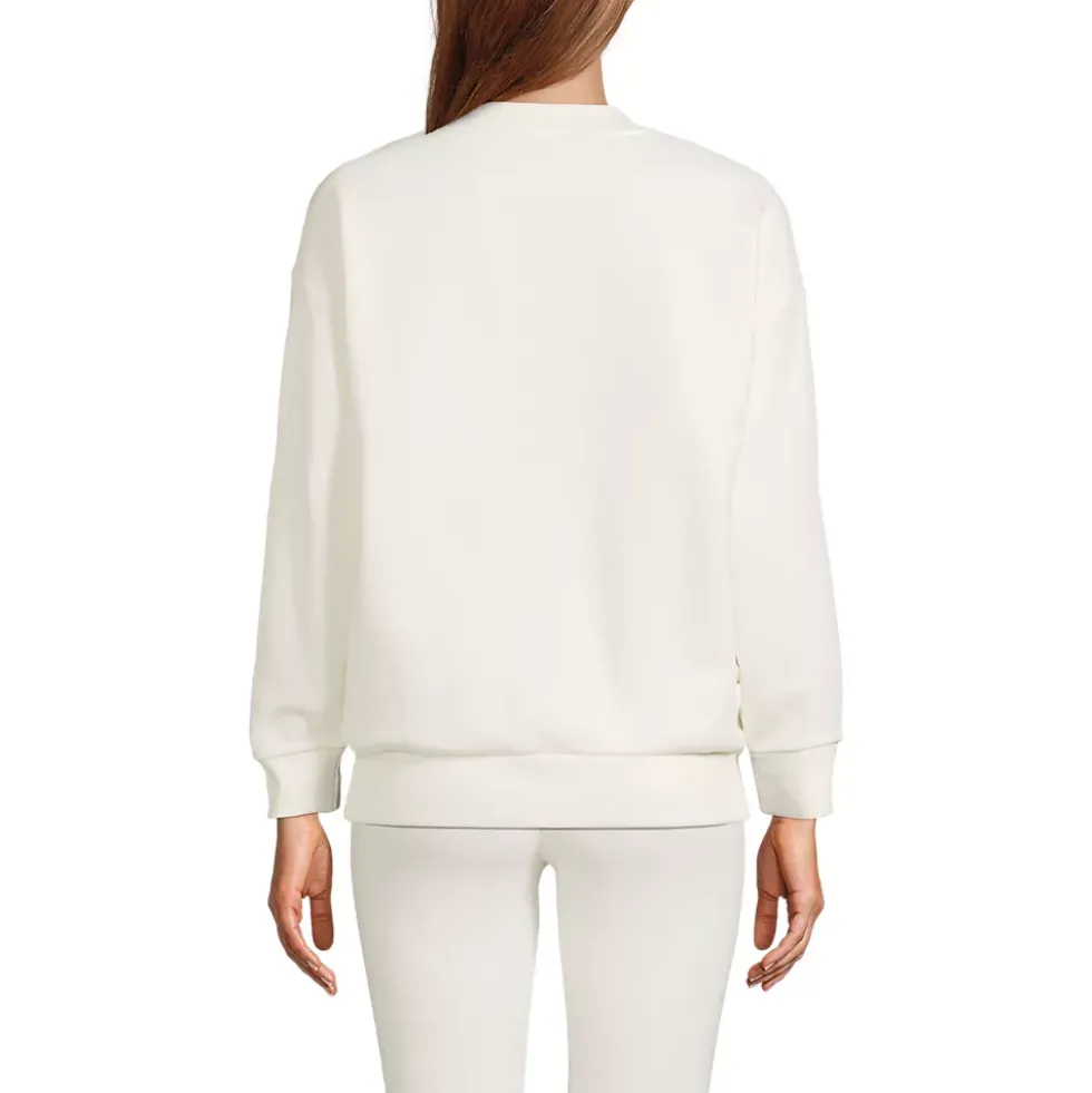 Women's Serious Sweats Oversized Long Sleeve Crew Neck Sweatshirt - Set Top