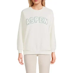 Women's Serious Sweats Oversized Long Sleeve Crew Neck Sweatshirt - Set Top
