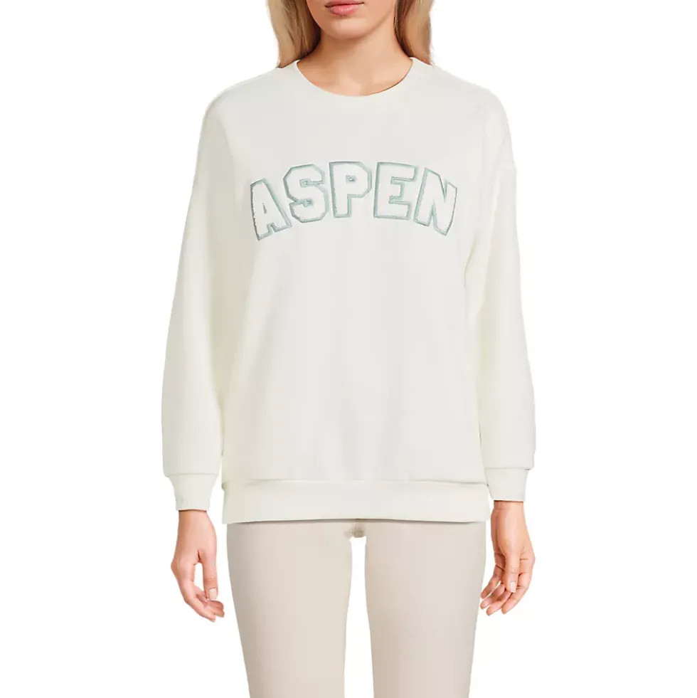 Women's Serious Sweats Oversized Long Sleeve Crew Neck Sweatshirt - Set Top