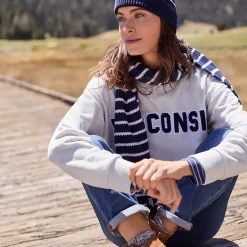 Women's Serious Sweats Oversized Long Sleeve Crew Neck Sweatshirt - Set Top