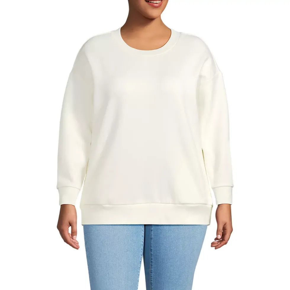 Women's Serious Sweats Oversized Long Sleeve Crew Neck Sweatshirt - Set Top