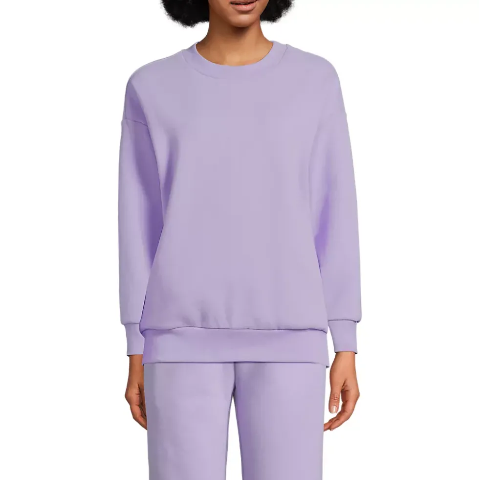 Women's Serious Sweats Oversized Long Sleeve Crew Neck Sweatshirt - Set Top