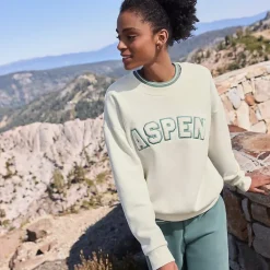 Women's Serious Sweats Oversized Long Sleeve Crew Neck Sweatshirt - Set Top