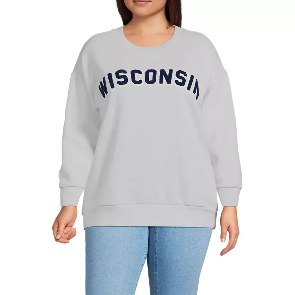 Women's Serious Sweats Oversized Long Sleeve Crew Neck Sweatshirt - Set Top