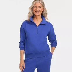 Women's Serious Sweats Relaxed Quarter Zip Pullover Sweatshirt
