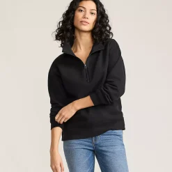 Women's Serious Sweats Relaxed Quarter Zip Pullover Sweatshirt