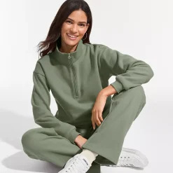 Women's Serious Sweats Relaxed Quarter Zip Pullover Sweatshirt