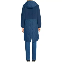 Women's Sherpa Fleece Quilted Mixed Media Parka