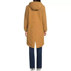 Women's Sherpa Fleece Quilted Mixed Media Parka
