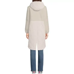Women's Sherpa Fleece Quilted Mixed Media Parka