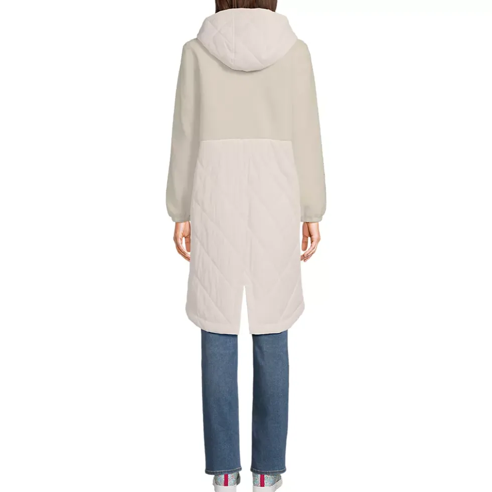 Women's Sherpa Fleece Quilted Mixed Media Parka
