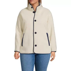 Women's Sherpa Fleece Reversible Mixed Media Long Jacket