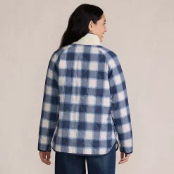 Women's Sherpa Fleece Reversible Mixed Media Long Jacket