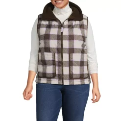 Women's Sherpa Fleece Reversible Mixed Media Vest