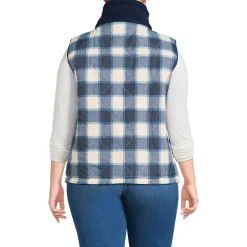 Women's Sherpa Fleece Reversible Mixed Media Vest