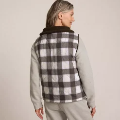 Women's Sherpa Fleece Reversible Mixed Media Vest
