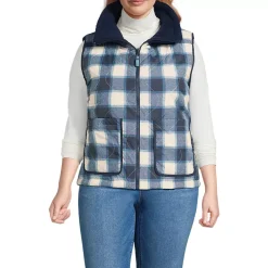 Women's Sherpa Fleece Reversible Mixed Media Vest