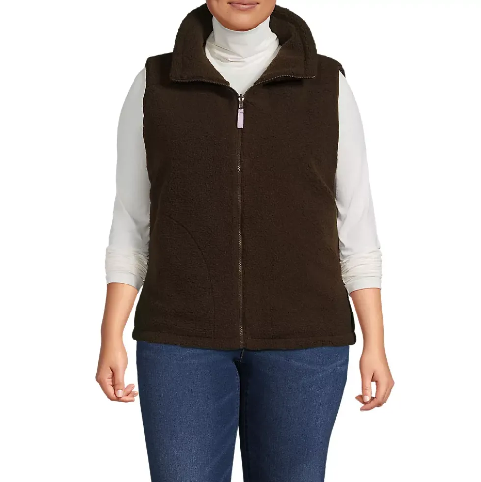 Women's Sherpa Fleece Reversible Mixed Media Vest