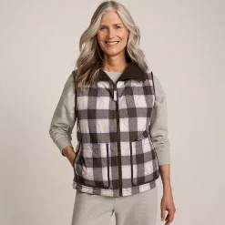 Women's Sherpa Fleece Reversible Mixed Media Vest