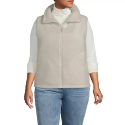 Women's Sherpa Fleece Reversible Mixed Media Vest