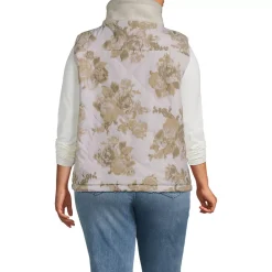 Women's Sherpa Fleece Reversible Mixed Media Vest