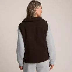 Women's Sherpa Fleece Reversible Mixed Media Vest
