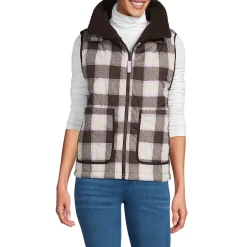 Women's Sherpa Fleece Reversible Mixed Media Vest