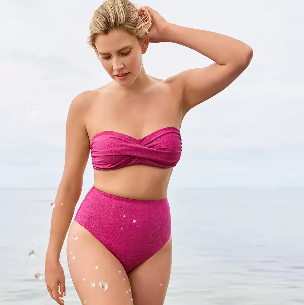 Women's Shine High Waisted Bikini Bottoms