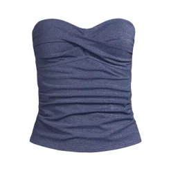 Women's Shine Wrap Bandeau Tankini Swimsuit Top