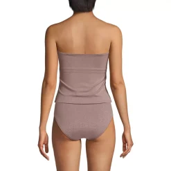 Women's Shine Wrap Bandeau Tankini Swimsuit Top