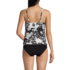 Women's Shirred V-neck Tankini Swimsuit Top