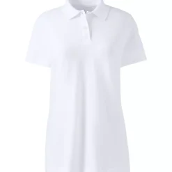 Women's Short Sleeve Basic Mesh Polo Shirt