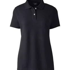 Women's Short Sleeve Basic Mesh Polo Shirt