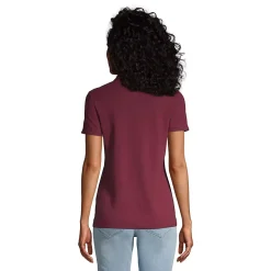 Women's Short Sleeve Basic Mesh Polo Shirt