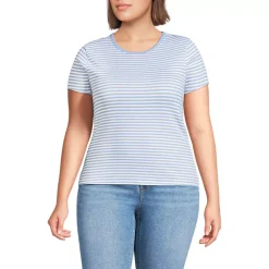 Women's Short Sleeve Crew Neck Micro Rib Mini Tee