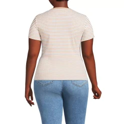 Women's Short Sleeve Crew Neck Micro Rib Mini Tee