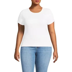 Women's Short Sleeve Crew Neck Micro Rib Mini Tee