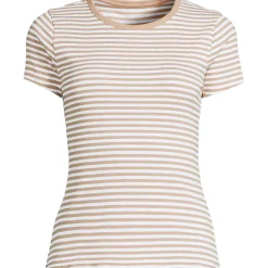 Women's Short Sleeve Crew Neck Micro Rib Mini Tee