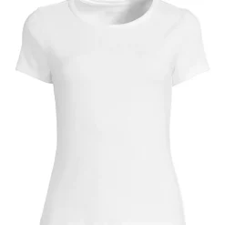 Women's Short Sleeve Crew Neck Micro Rib Mini Tee