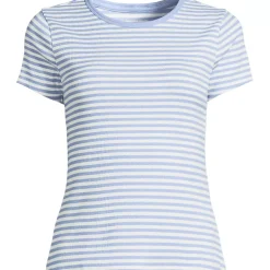 Women's Short Sleeve Crew Neck Micro Rib Mini Tee