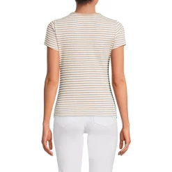 Women's Short Sleeve Crew Neck Micro Rib Mini Tee