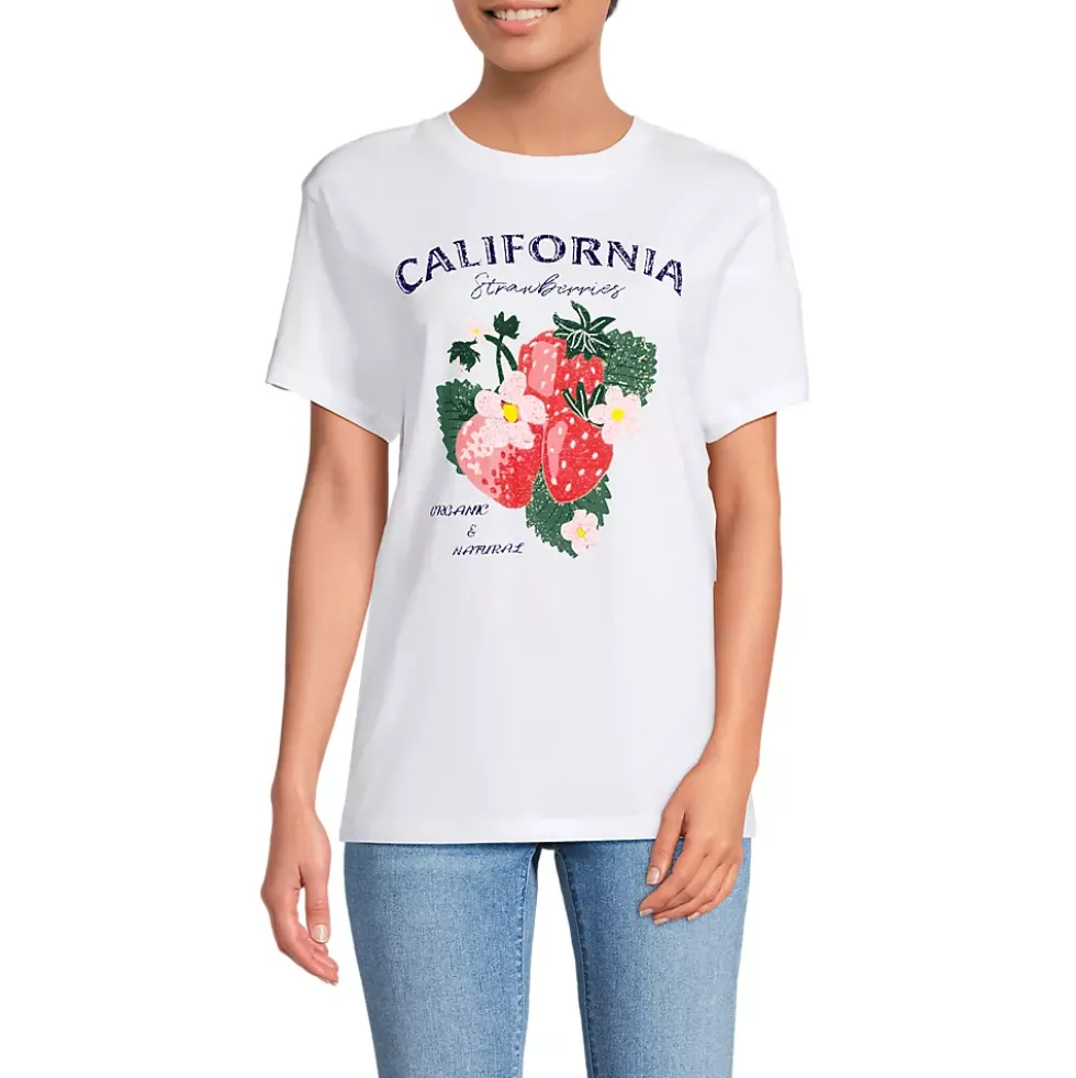 Women's Short Sleeve Crew Neck Graphic T-Shirt