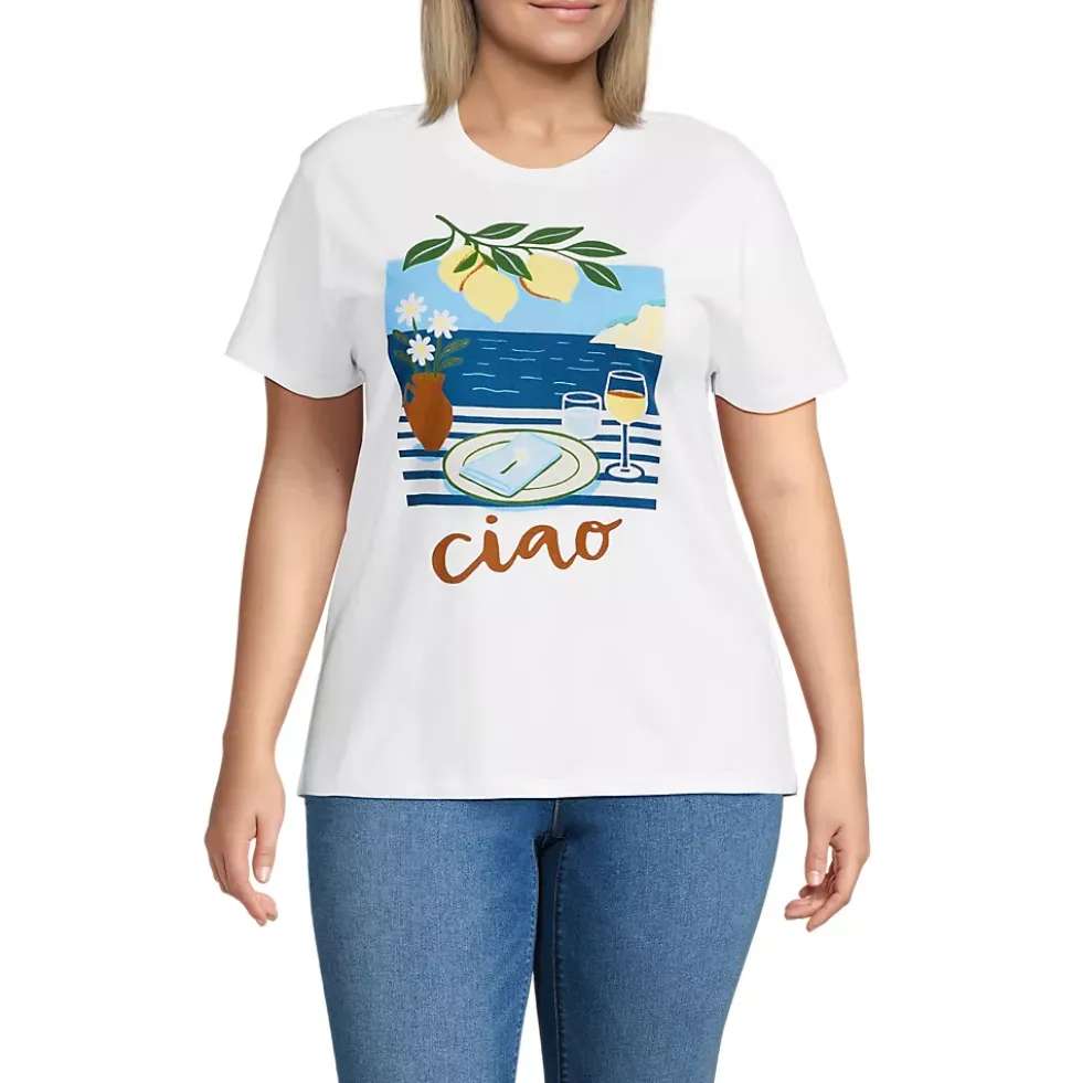 Women's Short Sleeve Crew Neck Graphic T-Shirt